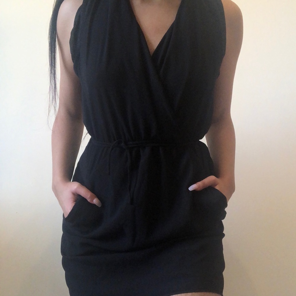Wilfred Black Chiffon Dress